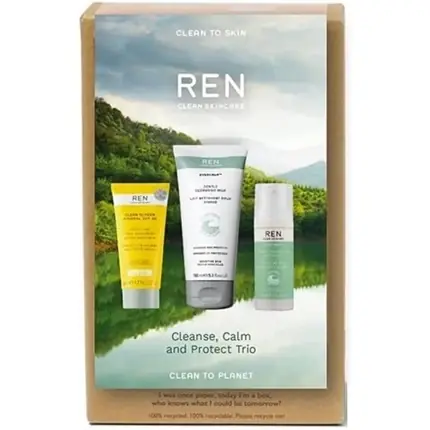 Livrare expres Kit curățare față REN Clean Skincare, Calm & Protect