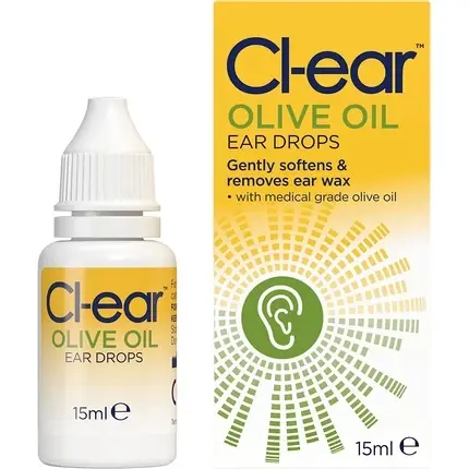 Picături urechi, Clear, ulei de măsline, 15ml Disponibil imediat
