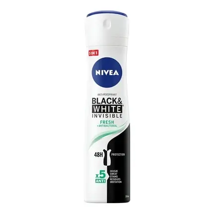 Antiperspirant spray, Nivea, Black & White Invisible Fresh, 150 ml Preț redus