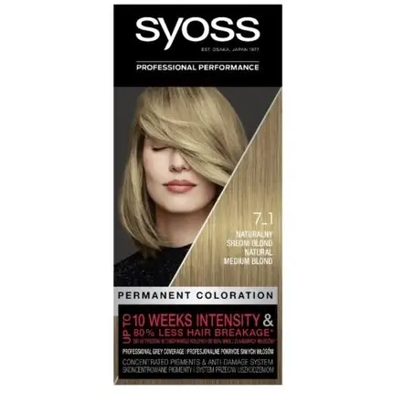 Vopsea pentru păr Markenlos 7.1 blond cenușiu, 170g Preț promoțional