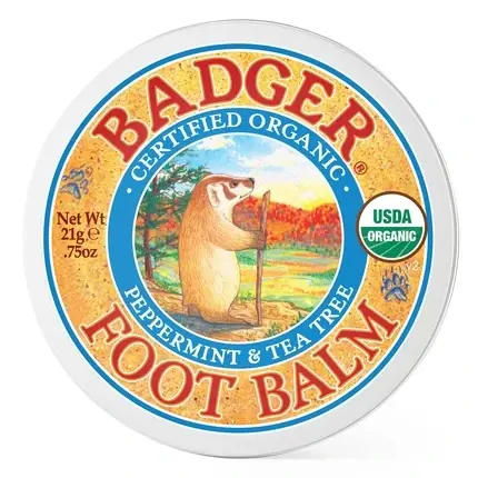 Calitate înaltă Balsam organic picioare Badger, ulei arbore de ceai, 21g