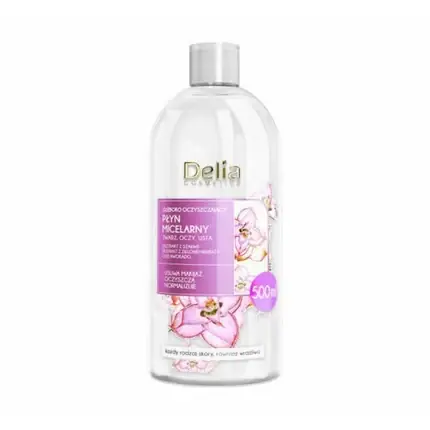 Apă micelară Delia, curățare față, ochi și buze, 500ml Calitate înaltă