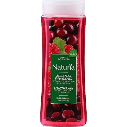 Ofertă de sezon Gel de duș, Joanna Naturia, extract de cireșe și coacăze roșii, 300ml