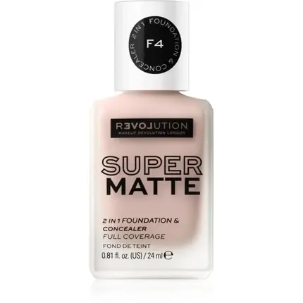 Chilipir Fond de ten 2 in 1, Revolution Relove, Super Matte, F4