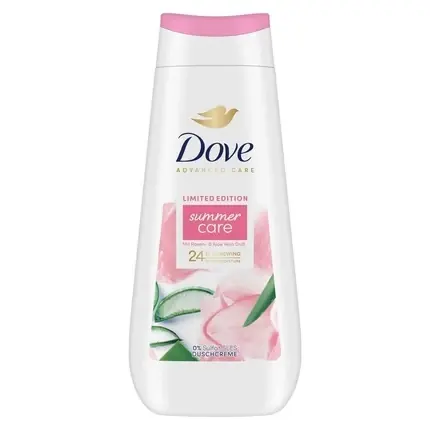 Cel mai vândut Cremă de duș Dove Summer Care, cu trandafiri și aloe vera, 225ml