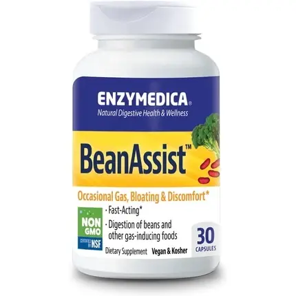 Supliment digestiv comprimate Enzymedica Bean Assist, 30 capsule Super ofertă