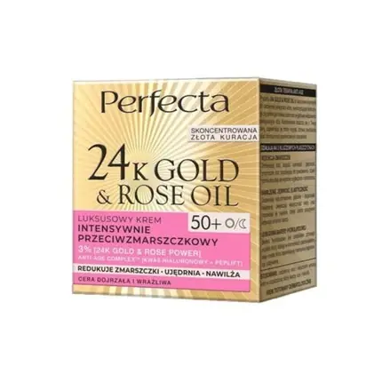Ofertă specială Cremă antirid, Perfecta, Gold & Rose, 50 ml