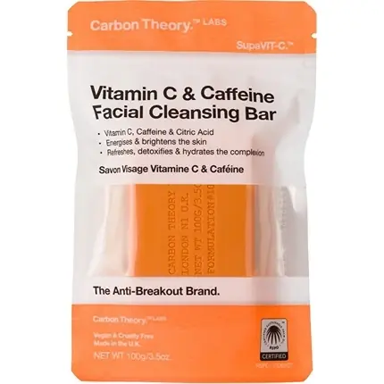 Cumpără acum Săpun curățare facială, Carbon Theory, cu vitamina C și cofeină, 100g