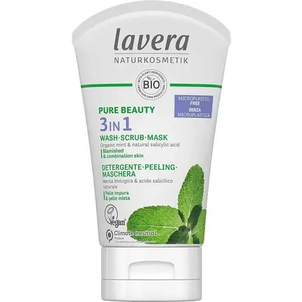 Preț promoțional Gel curățare Lavera Pure Beauty 3in1, 125ml, mentă organică