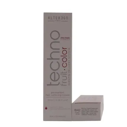 Vopsea păr AlterEgo Techno Fruit Color 8/42 Blond Deschis Iris Cupru 100ml Super ofertă