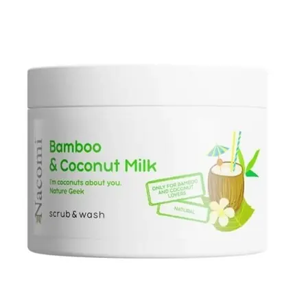 Bestseller Piankowy Peeling, Nacomi, 180ml, cu parfum de bambus și lapte de cocos