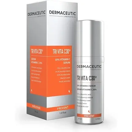 Livrare expres Ser antirid, Dermaceutic Tri Vita C30, vitamina C si E, 30ml