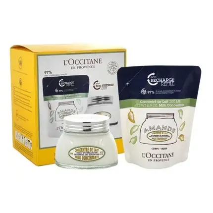 Cremă concentrată corp, L‘Occitane, migdale, 200ml & refill 200ml Preț redus