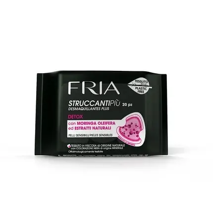 Preț mic Șervețele demachiante, Fria, detoxifiant, cărbune, 20 bucăți