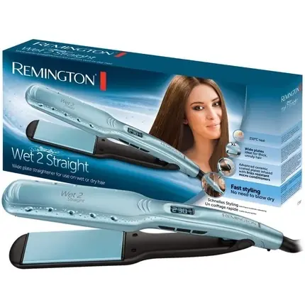 Cel mai bun preț Placă de îndreptat părul, Remington, Wet2Straight, afișaj LCD, anti-frizz