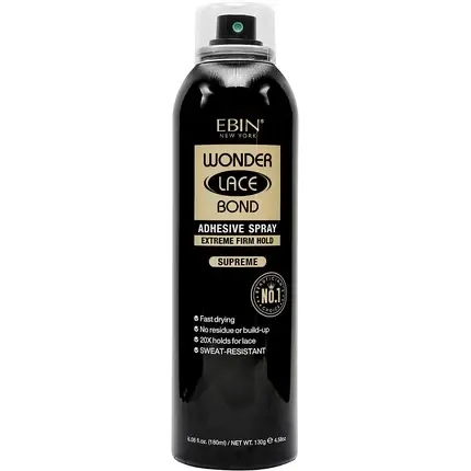 Bestseller Spray fixativ, Ebin, Wonder Lace Bond, 180ml, negru