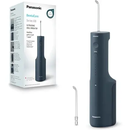 Ieftin Irigator bucal, Panasonic, 600 Series, albastru