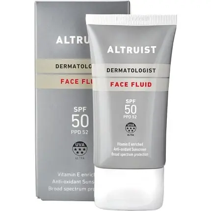 Doar azi Fluid protecție solară, Altruist, SPF 50, alb