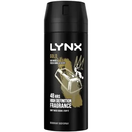 Preferatul clienților Deodorant Spray, Axe Lynx, Gold, 150ml, negru