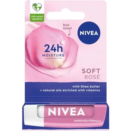 Balsam de buze, Nivea, Soft Rose, 4.8g Plată securizată