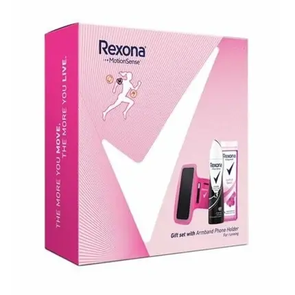 Set cadou antiperspirant, Rexona MotionSense, cu suport telefon, roz Disponibil imediat