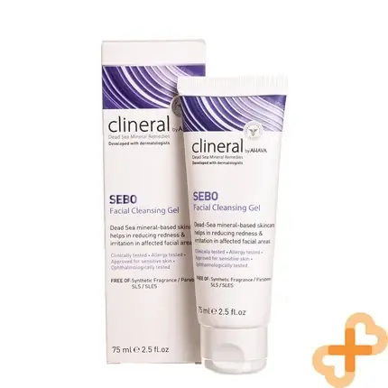 Gel curățare față, Ahava Clineral Sebo, 75 ml, alb Disponibil imediat