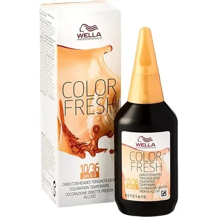 Super ofertă Vopsea Păr, Wella Color Fresh, 10/36 Blond Deschis Auriu Mov