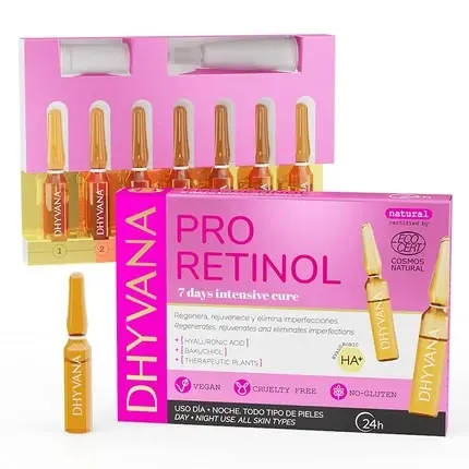 Ser Dhyvana Pro Retinol, Hialuronic, Vegan Retur gratuit