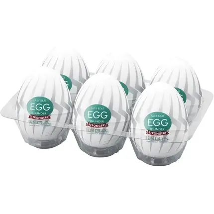 Masturbator Tenga Egg Thunder, transparent, set 6 bucăți Livrare rapidă