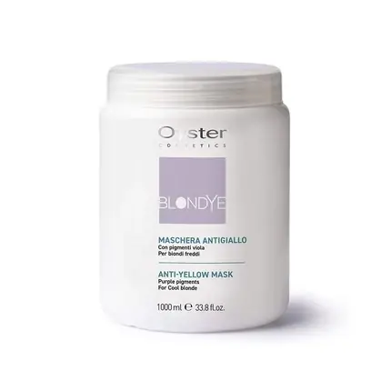 Reducere Masca de păr, Oyster Cosmetics, BLONDYE, anti-galben 1000 ml alb