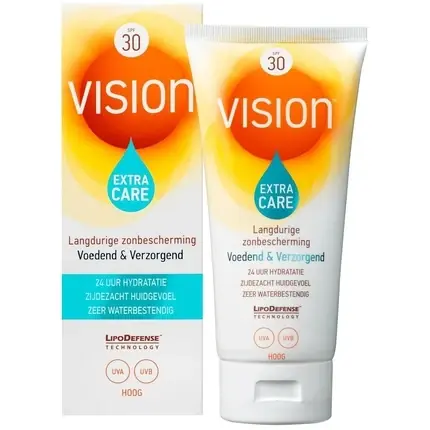 Cremă de protecție solară, Vision, Extra Care SPF30, alb, 185ml Reducere specială