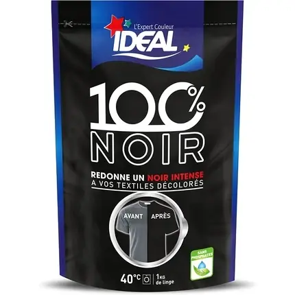 Vopsea Textile, Ideal, 100% Negru, 395g Retur ușor