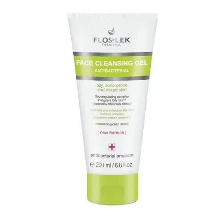 Reducere extra Gel de Curățare Față, Floslek, antibacterian, 200ml