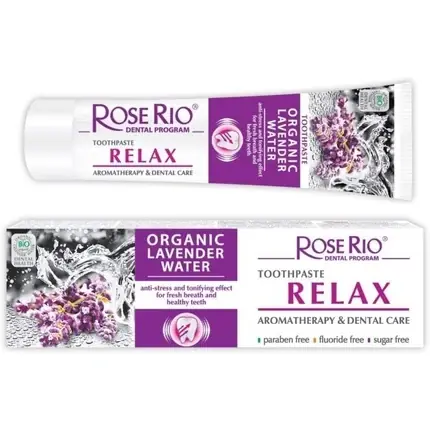 Pasta de dinți, Rose Rio, Relax, lavanda organica, 65ml Discount