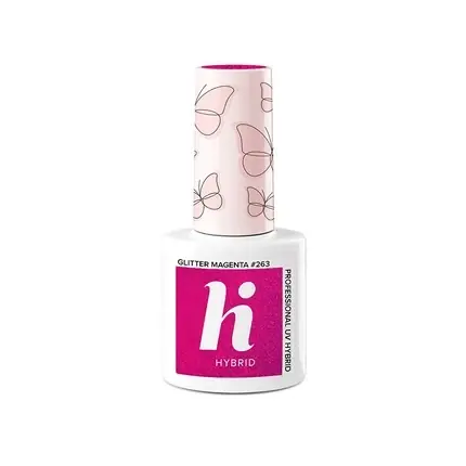 Cumpără online Lac Gel, Hi Hybrid, Magenta Glitter, 5ml