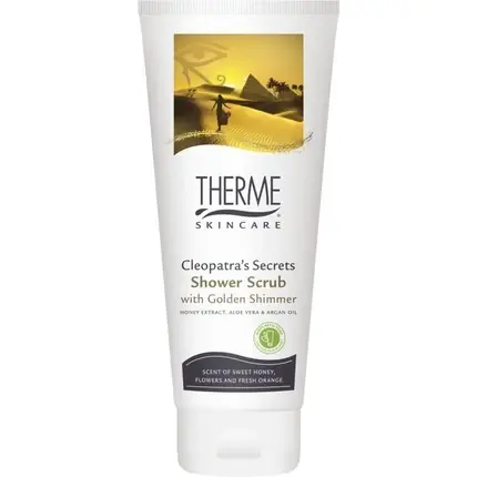 Noutate Scrub de duș, Therme, Cleopatra‘s Secrets, 200 ml, alb