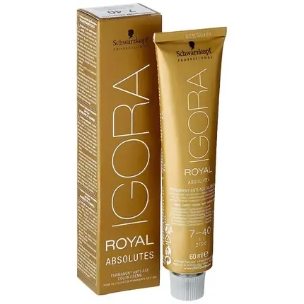 Vopsea de păr, Schwarzkopf, Igora Royal 7-40, blond mediu Cumpără online