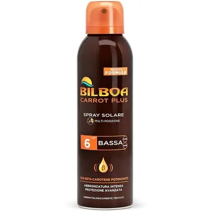 Spray Solar, Bilboa Carrot Plus, SPF 6, Portocaliu, 100g Lichidare de stoc