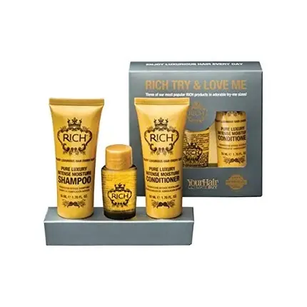 Premium Set Îngrijire Păr Rich, Try & Love Me, auriu