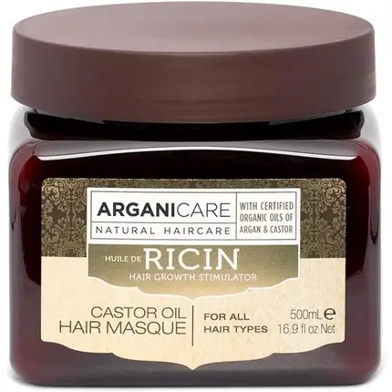 Masca Par, Arganicare, Castor Oil, 500ml, maro Reducere extra