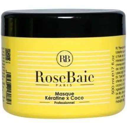 Ofertă limitată Masca de păr, Rosebaie, Keratină Coco, galben, 500ml