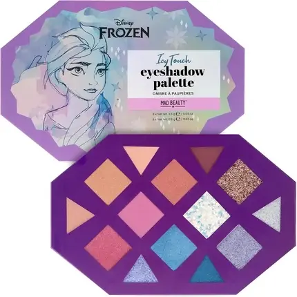Bestseller Paletă farduri ochi Mad Beauty Frozen Elsa Icy, mov, glitter