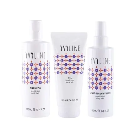 Set produse îngrijire păr creț, Yvyline, alb, 3 piese Discount