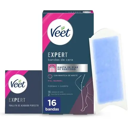 Benzi depilatoare, Veet, Expert, piele normală, 16 bucăți Promoție