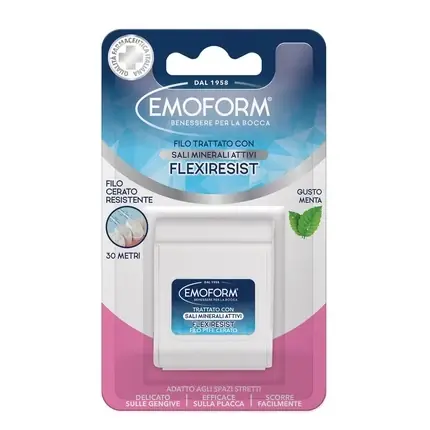 Plată sigură Ață dentară Emoform Flexiresist, menta, 30m