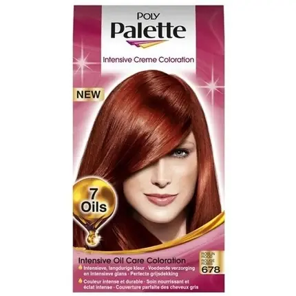 Preferatul clienților Vopsea păr Poly Palette, Intensive, roșcat