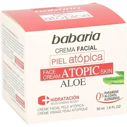 Cremă Față, Babaria, Atopic Skin Aloe, 50ml Preferatul clienților
