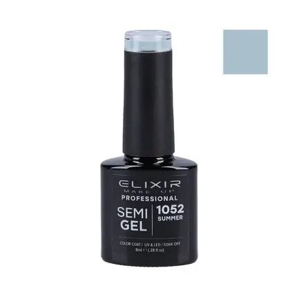 Lac Unghii Elixir Semi Gel 1052 Albastru 8ml Cel mai vândut