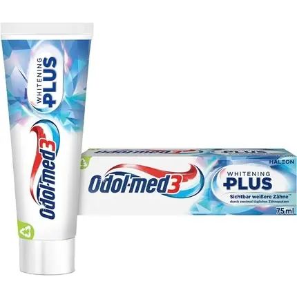 Pastă dinți Odol-Med 3, Whitening Plus, albă, 75ml Lichidare de stoc