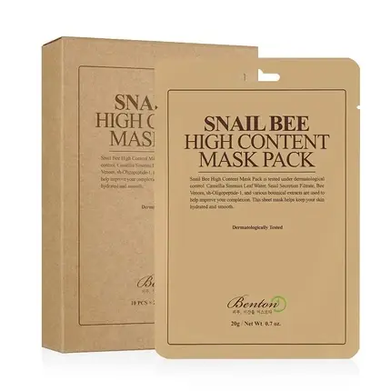 Mască față, Benton, Snail Bee, hidratantă albă Retur ușor